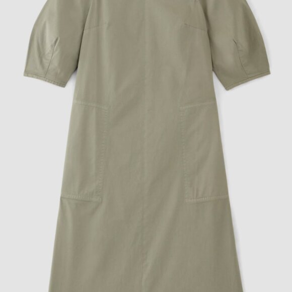 *NWT* Cotton Short-Sleeve Puff Midi Dress - Picture 4 of 4